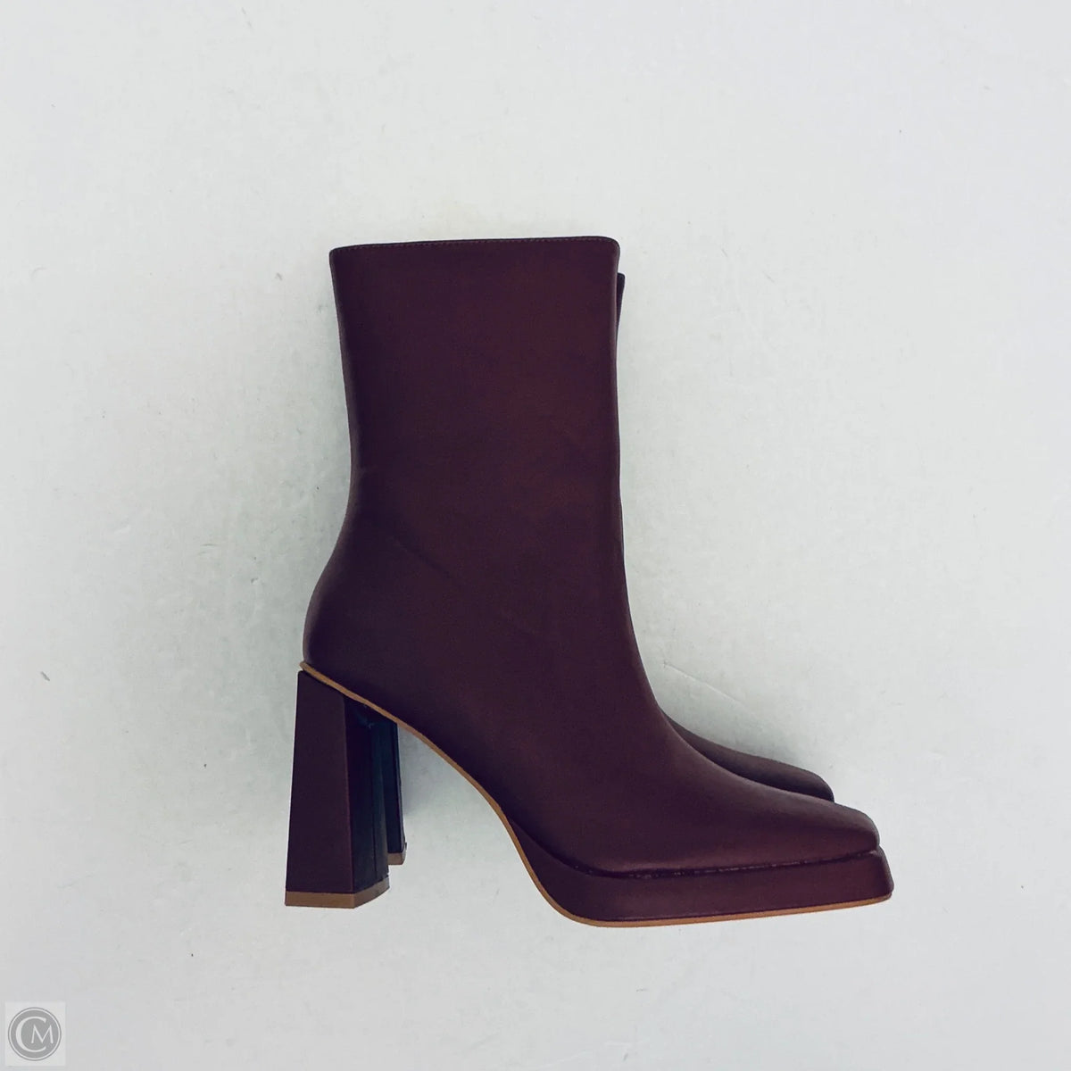 Boots Ankle Heels By Lulus In Maroon, Size: 6.5