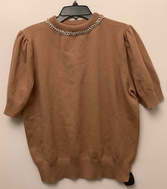 Top Short Sleeve By She + Sky In Brown, Size: Xl