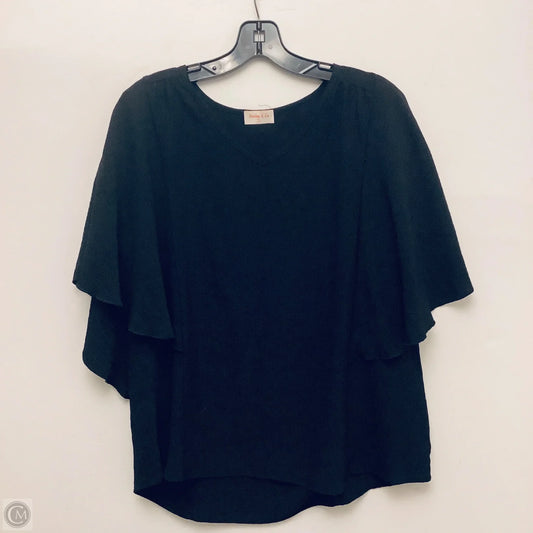 Top Short Sleeve By Clothes Mentor In Black, Size: 1x