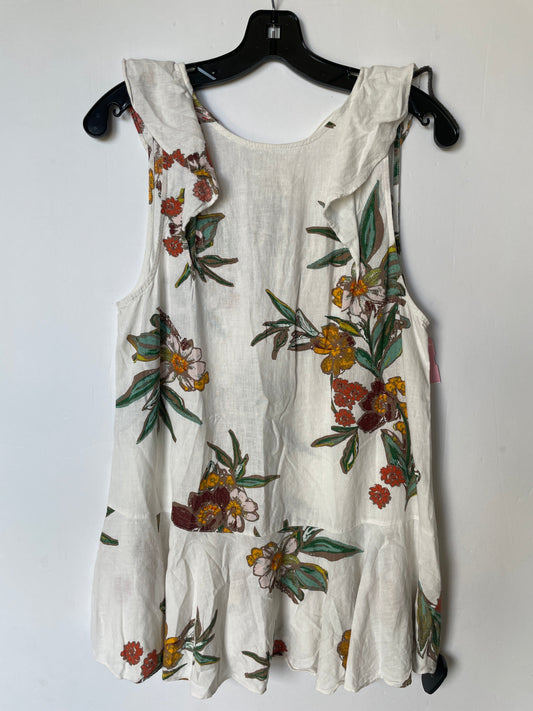 Top Sleeveless By Free People In Floral Print, Size: Xs