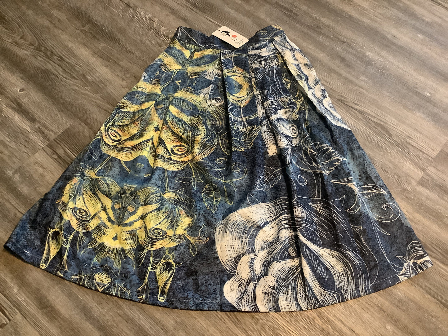 Multi-colored Skirt Midi Clothes Mentor, Size S