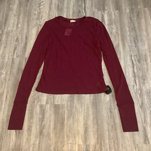 Red Top Long Sleeve Basic Free People, Size Xl