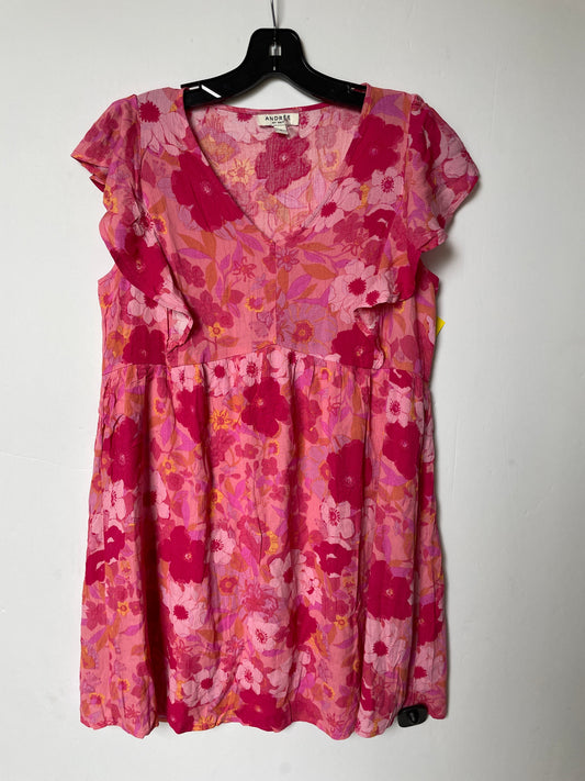 Pink Dress Casual Short Andree By Unit, Size S