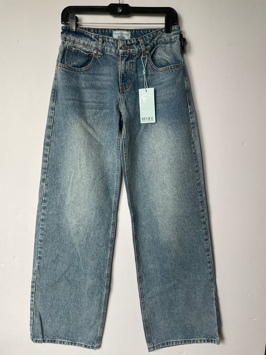 Blue Denim Jeans Wide Leg Revice, Size 2