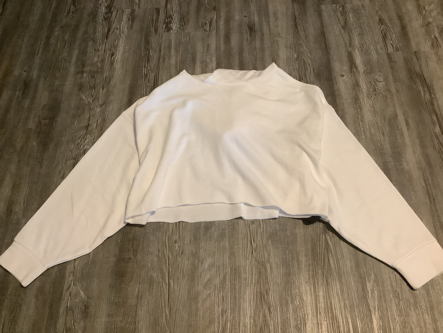 Sweatshirt Hoodie By Fabletics In White, Size: M