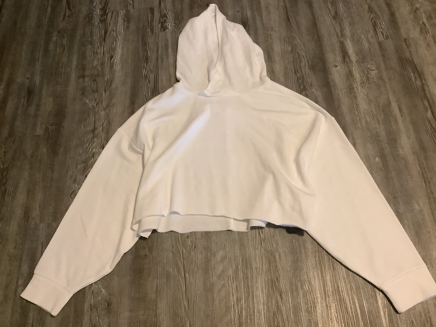 Sweatshirt Hoodie By Fabletics In White, Size: M