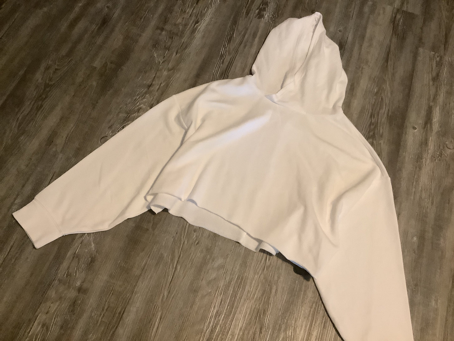 Sweatshirt Hoodie By Fabletics In White, Size: M