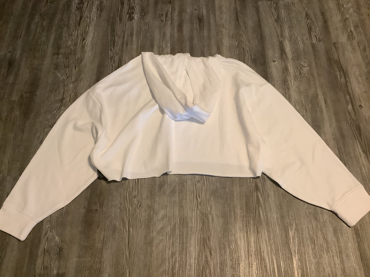 Sweatshirt Hoodie By Fabletics In White, Size: M