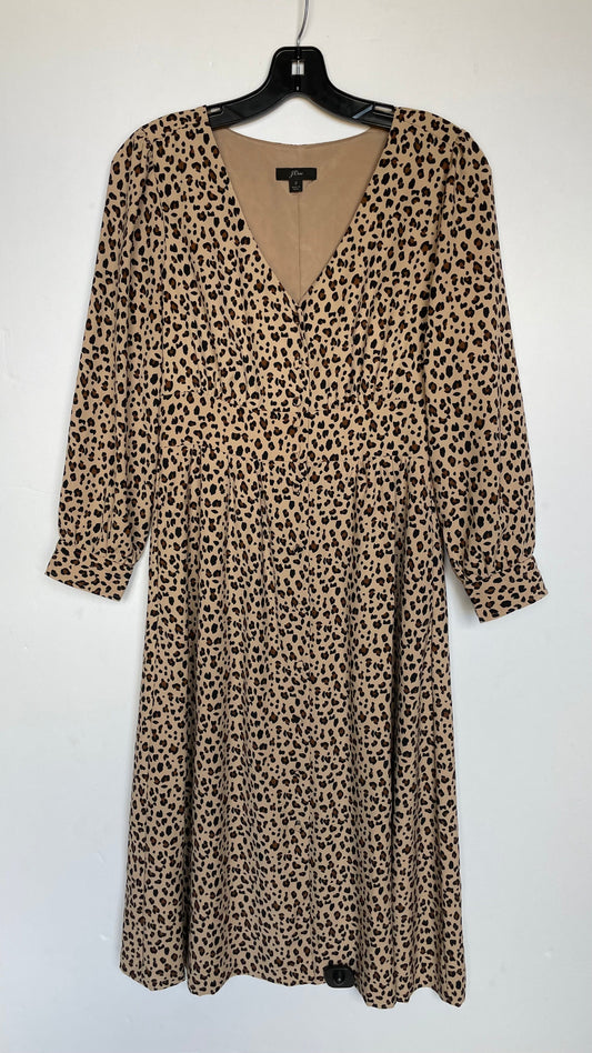 Dress Casual Midi By J. Crew In Animal Print, Size: 2