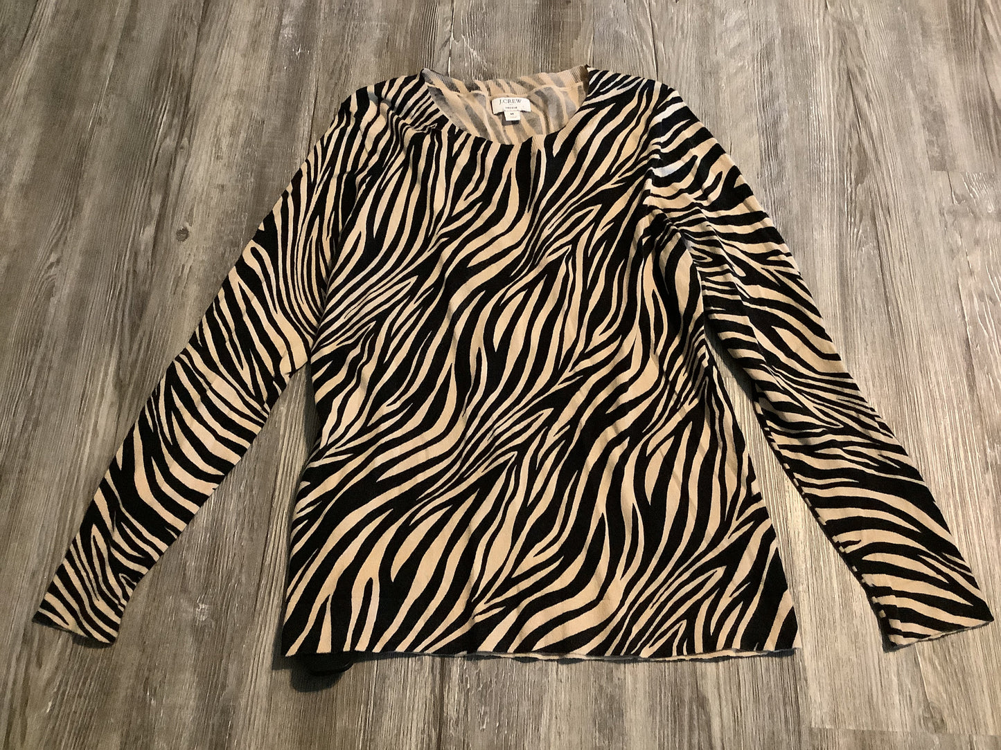 Top Long Sleeve By J. Crew In Animal Print, Size: M