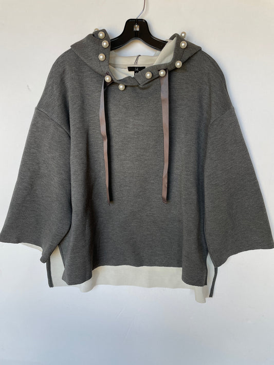 Sweatshirt Hoodie By Clothes Mentor In Grey, Size: L