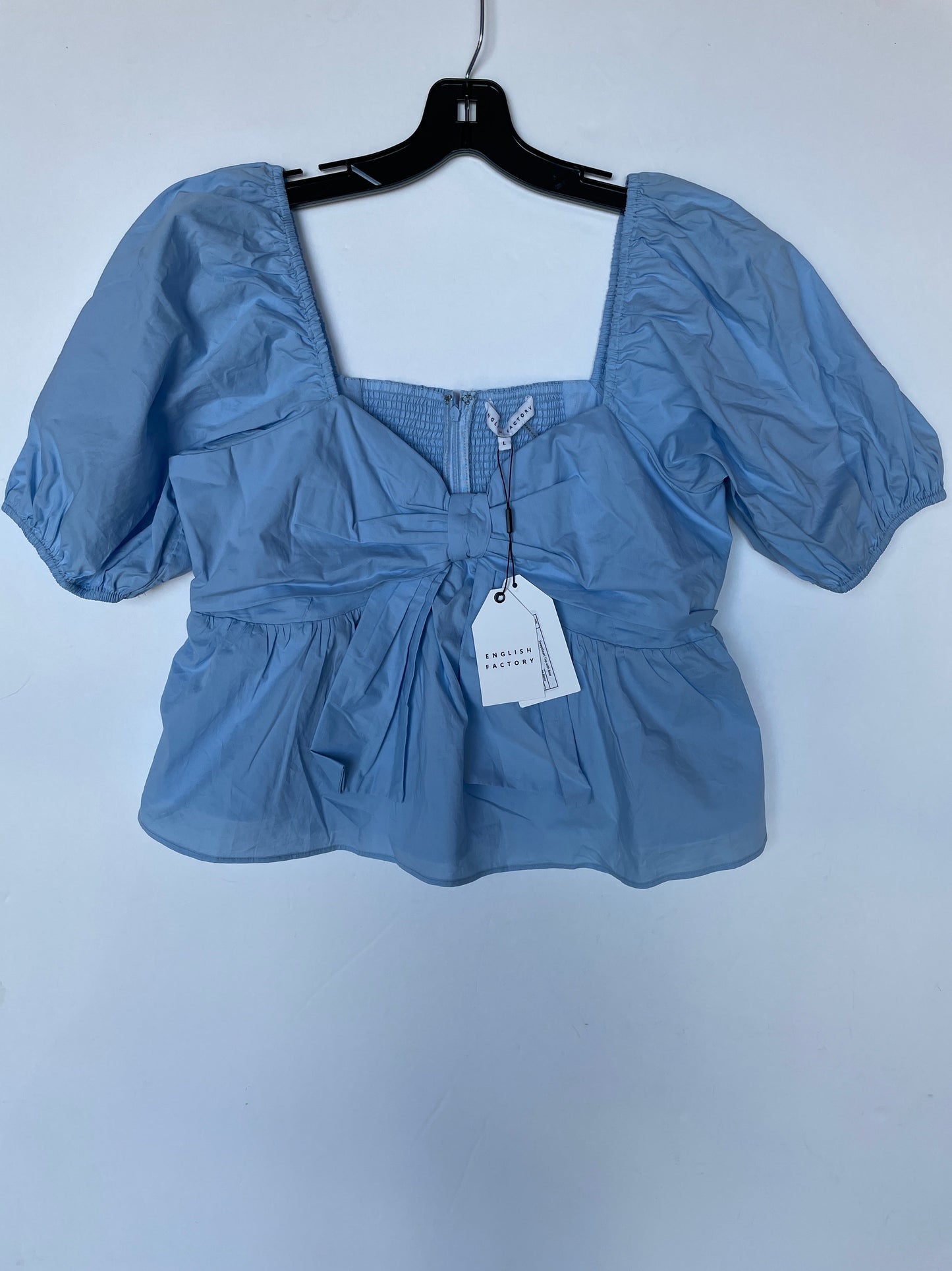 Top Short Sleeve By English Factory In Blue, Size: L