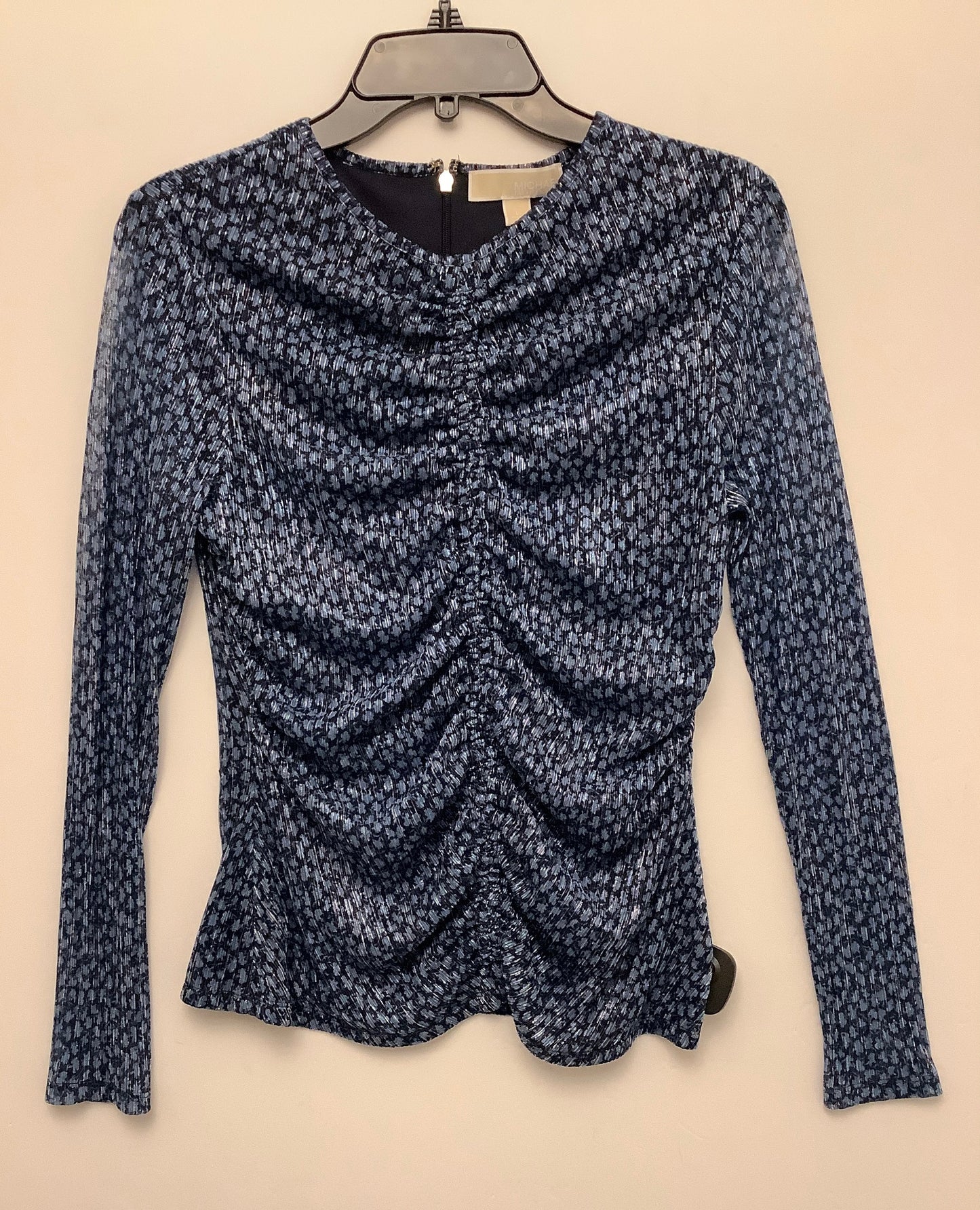 Top Long Sleeve Designer By Michael Kors In Navy, Size: L