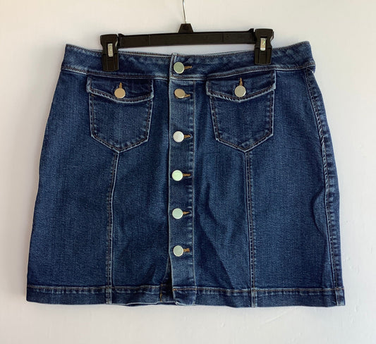 Skirt Mini & Short By Loft In Blue Denim, Size: 12