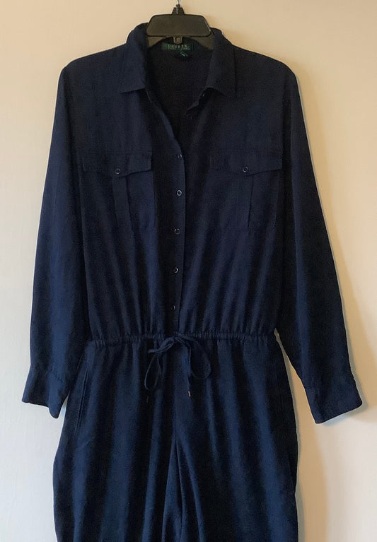 Jumpsuit By Lauren By Ralph Lauren In Navy, Size: Xxl