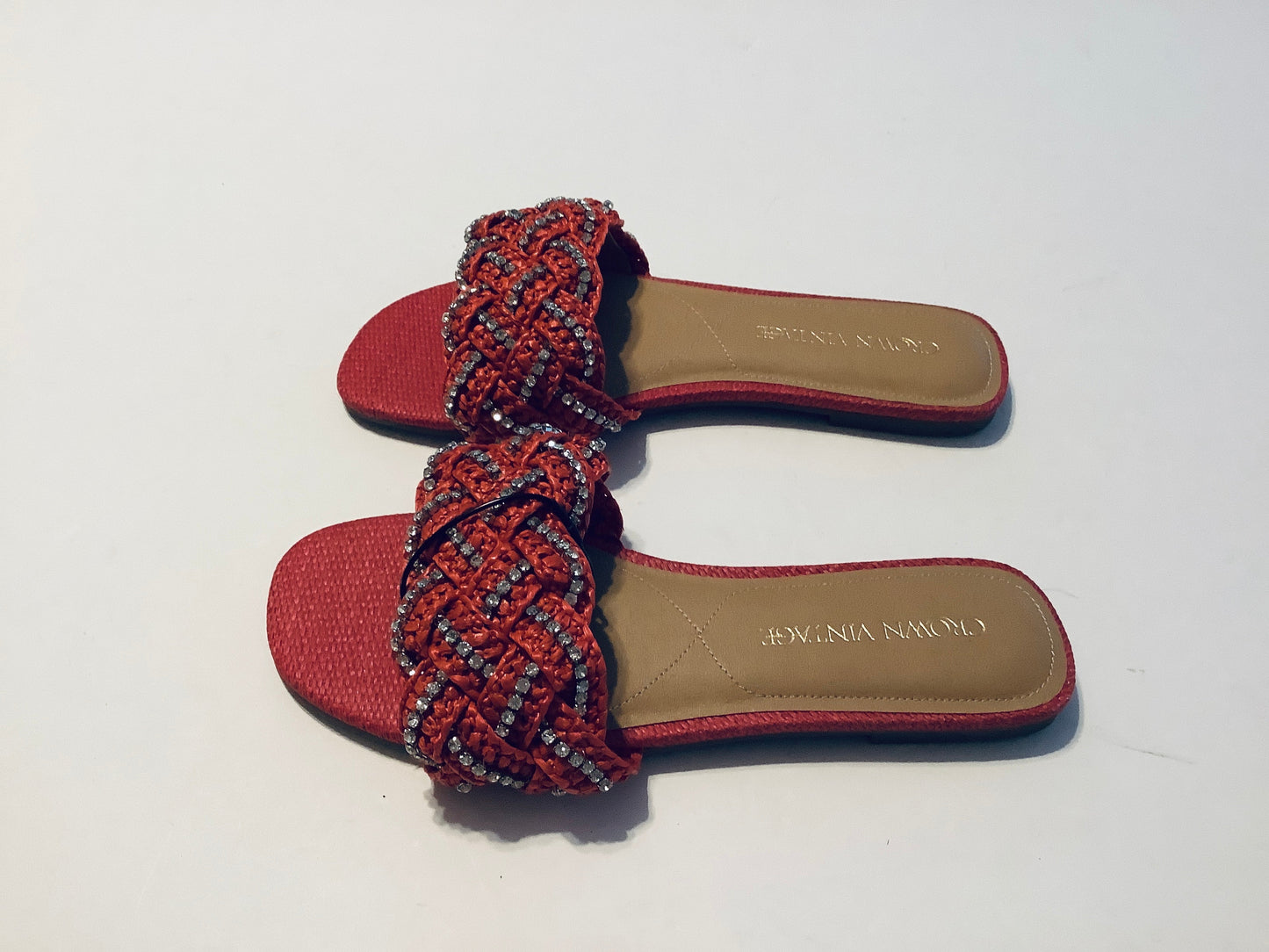 Sandals Flats By Crown Vintage In Red, Size: 8.5