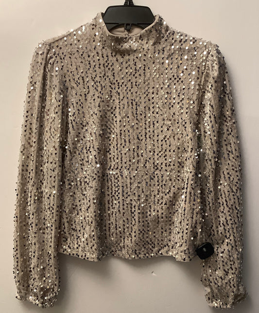 Top Long Sleeve By Sanctuary In Silver & Tan, Size: M