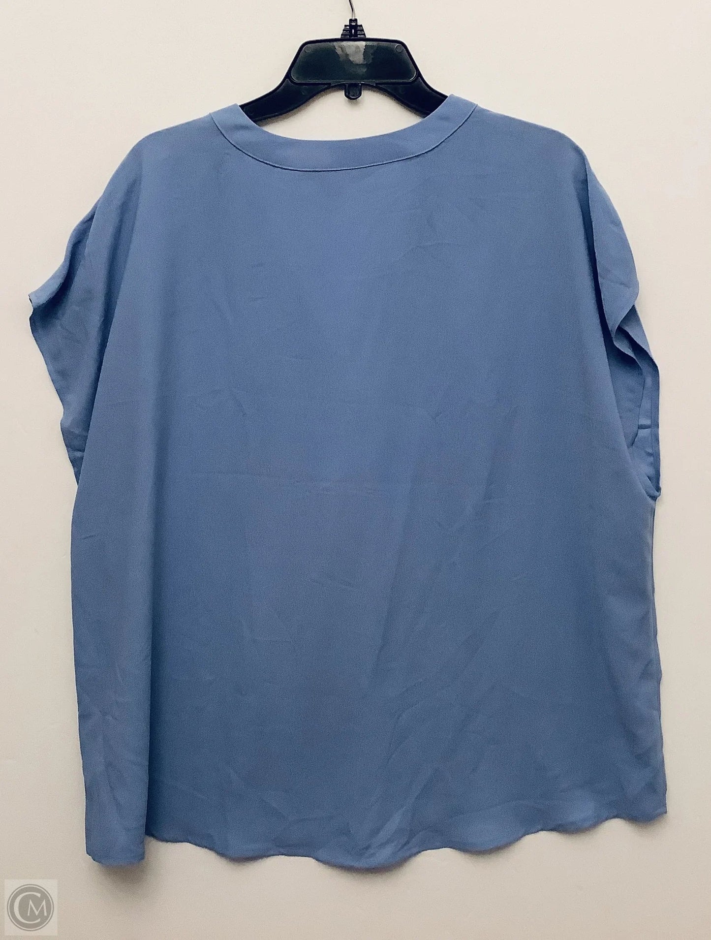 Top Short Sleeve By Banana Republic In BLUE,Size: Xxl