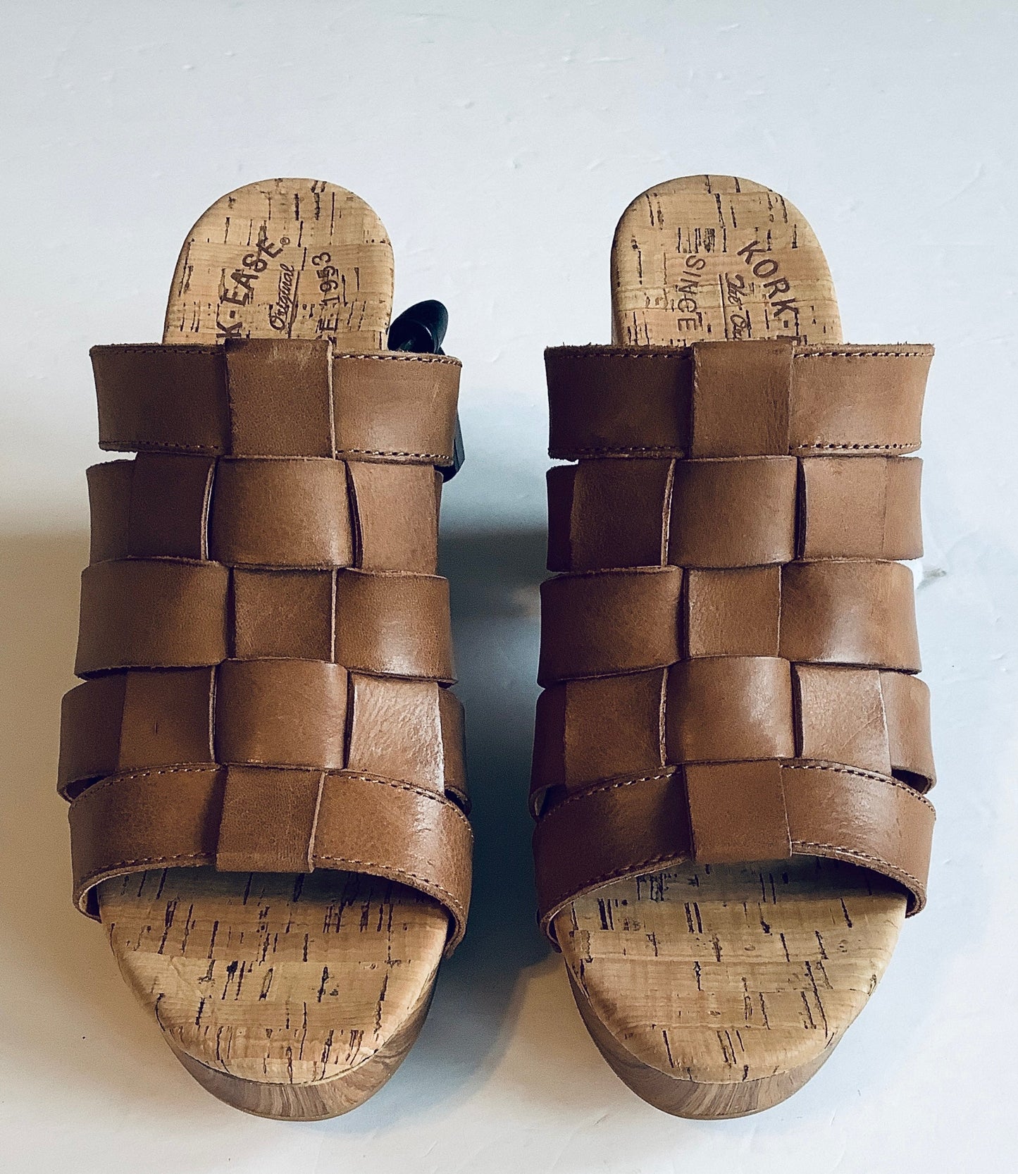 Sandals Heels Block By Kork Ease In Brown, Size: 8