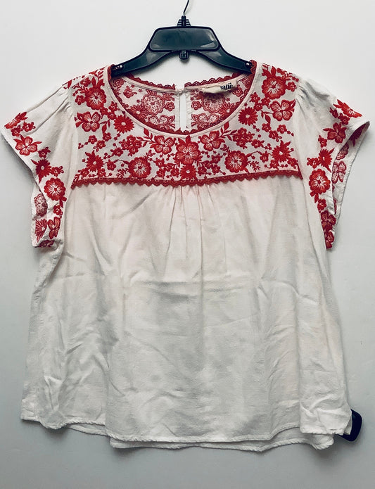 Top Short Sleeve By Savanna Jane In White, Size: 1x