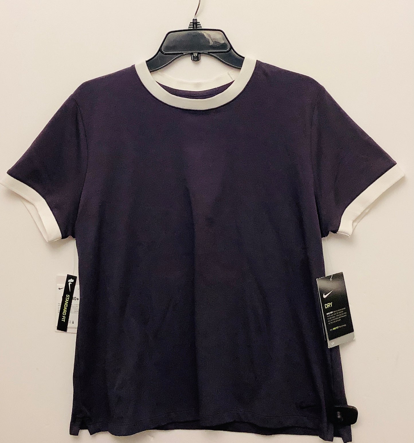 Athletic Top Short Sleeve By Nike Apparel In Purple, Size: L