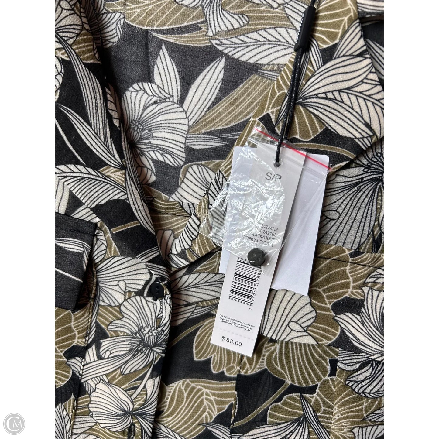 Top Long Sleeve By Tahari By Arthur Levine In Floral Print, Size: S
