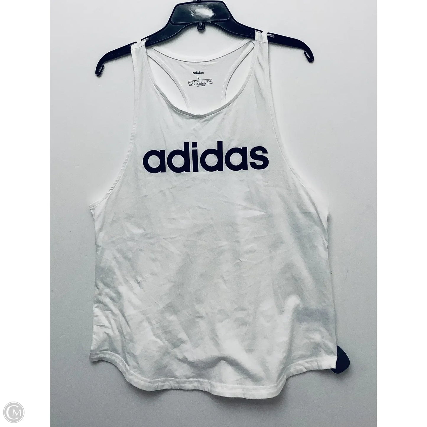 Athletic Tank Top By Adidas In White, Size: L