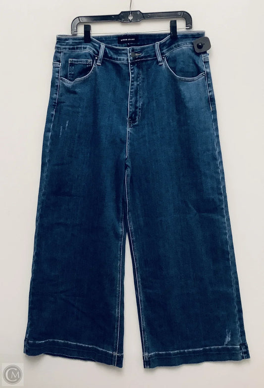 Jeans Wide Leg By Risen In Blue Denim, Size: 1x