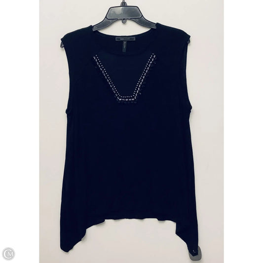 Top Sleeveless By Bcbgmaxazria In Black, Size: L