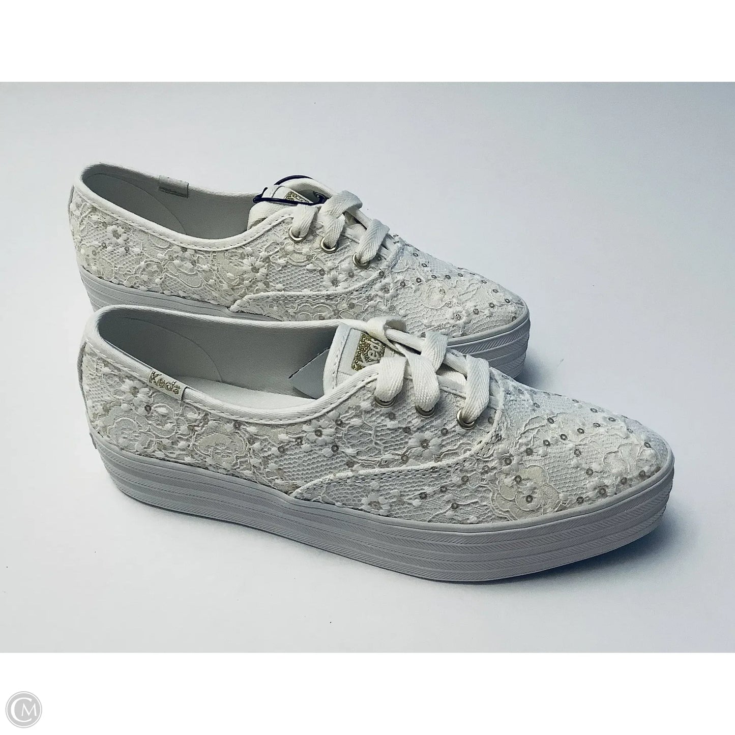 Shoes Sneakers By Keds In White & Yellow, Size: 7