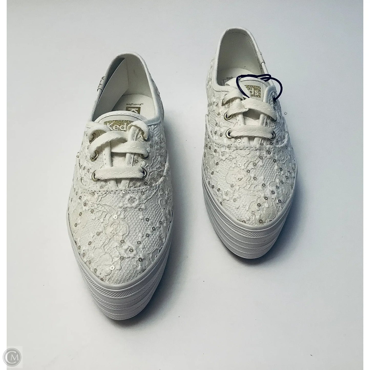 Shoes Sneakers By Keds In White & Yellow, Size: 7