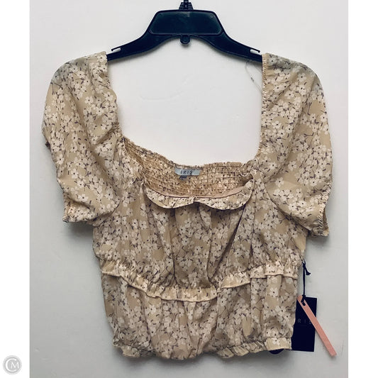 Top Short Sleeve By Iris In Brown, Size: L