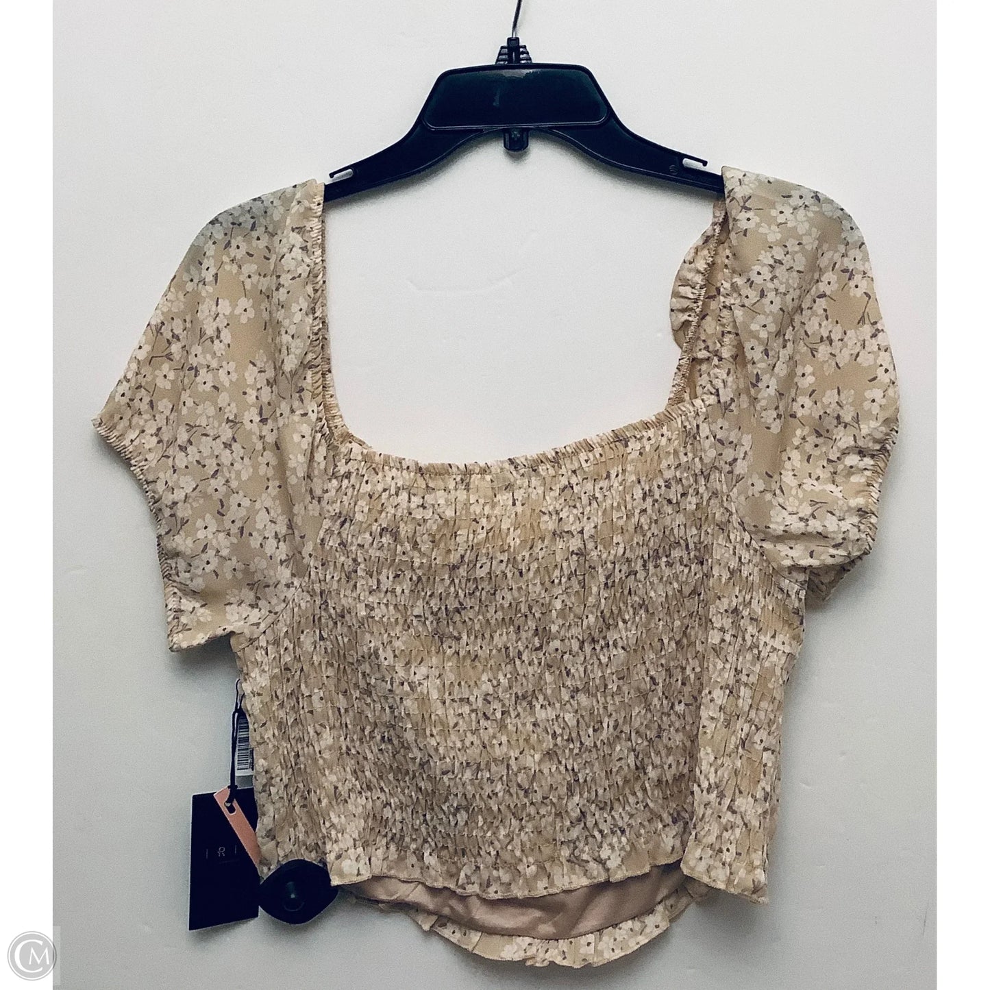 Top Short Sleeve By Iris In Brown, Size: L