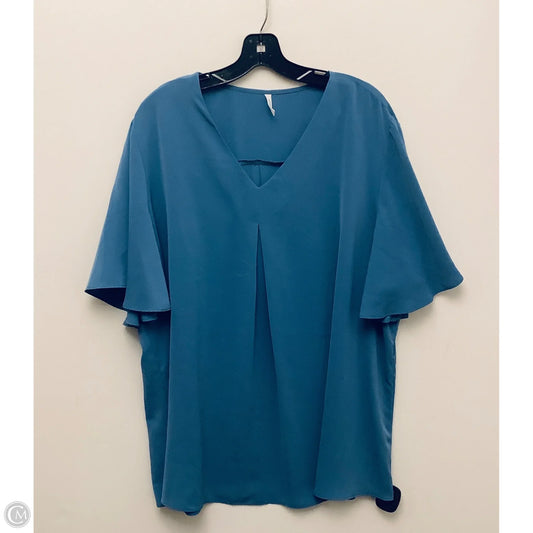 Top Short Sleeve By Clothes Mentor In Blue, Size: 2x