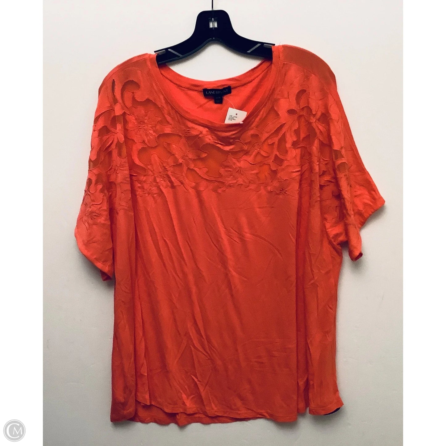 Top Short Sleeve By Lane Bryant In Orange, Size: 2x