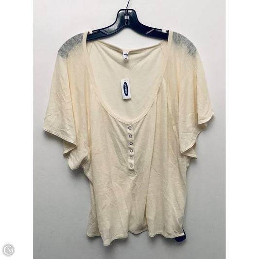 Top Short Sleeve Basic By Old Navy In Yellow, Size: Xl