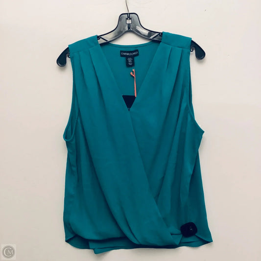 Top Sleeveless By Cynthia Rowley In Green, Size: Xl