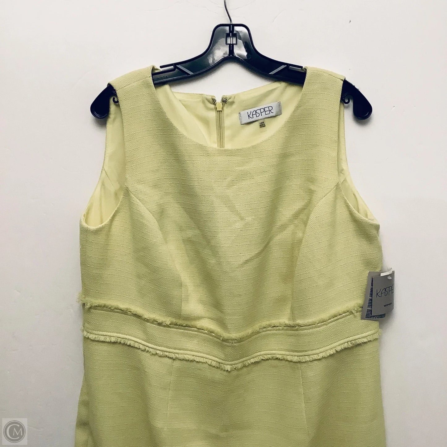 Dress Work By Kasper In Yellow, Size: Xl