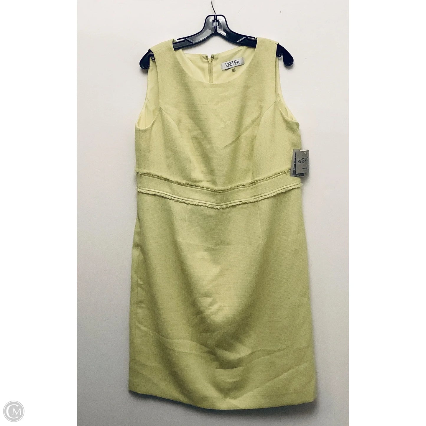 Dress Work By Kasper In Yellow, Size: Xl