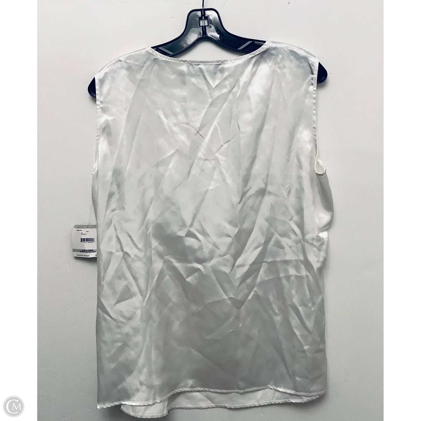 Top Sleeveless By Kasper In White, Size: 1x