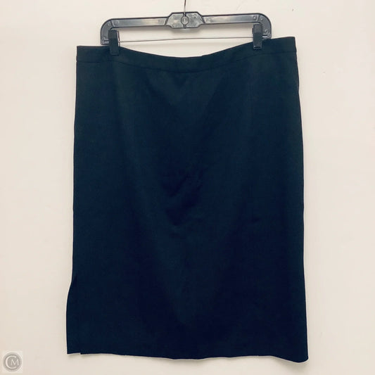 Skirt Midi By Kasper In Black, Size: 18