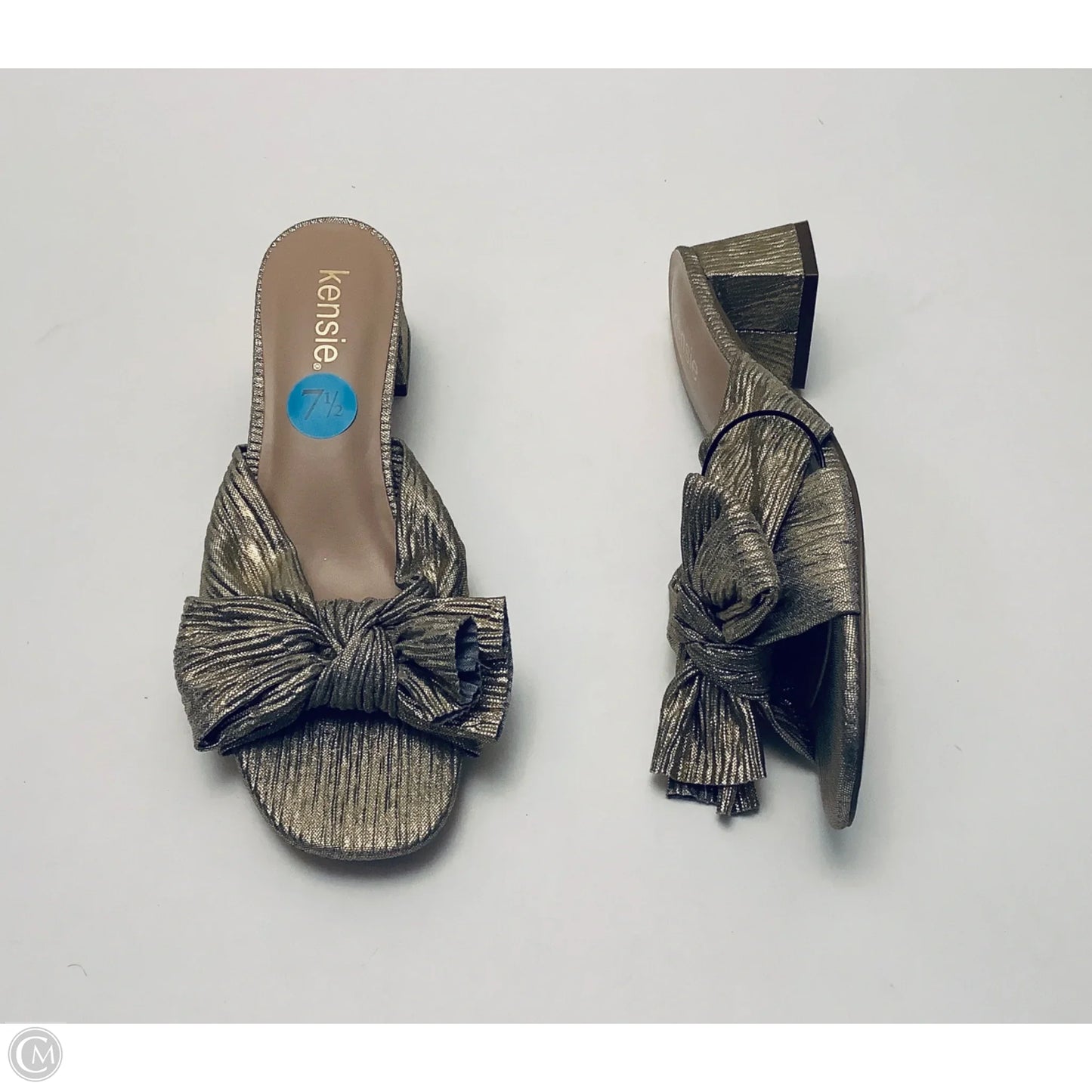 Sandals Heels Block By Kensie In Gold, Size: 7.5