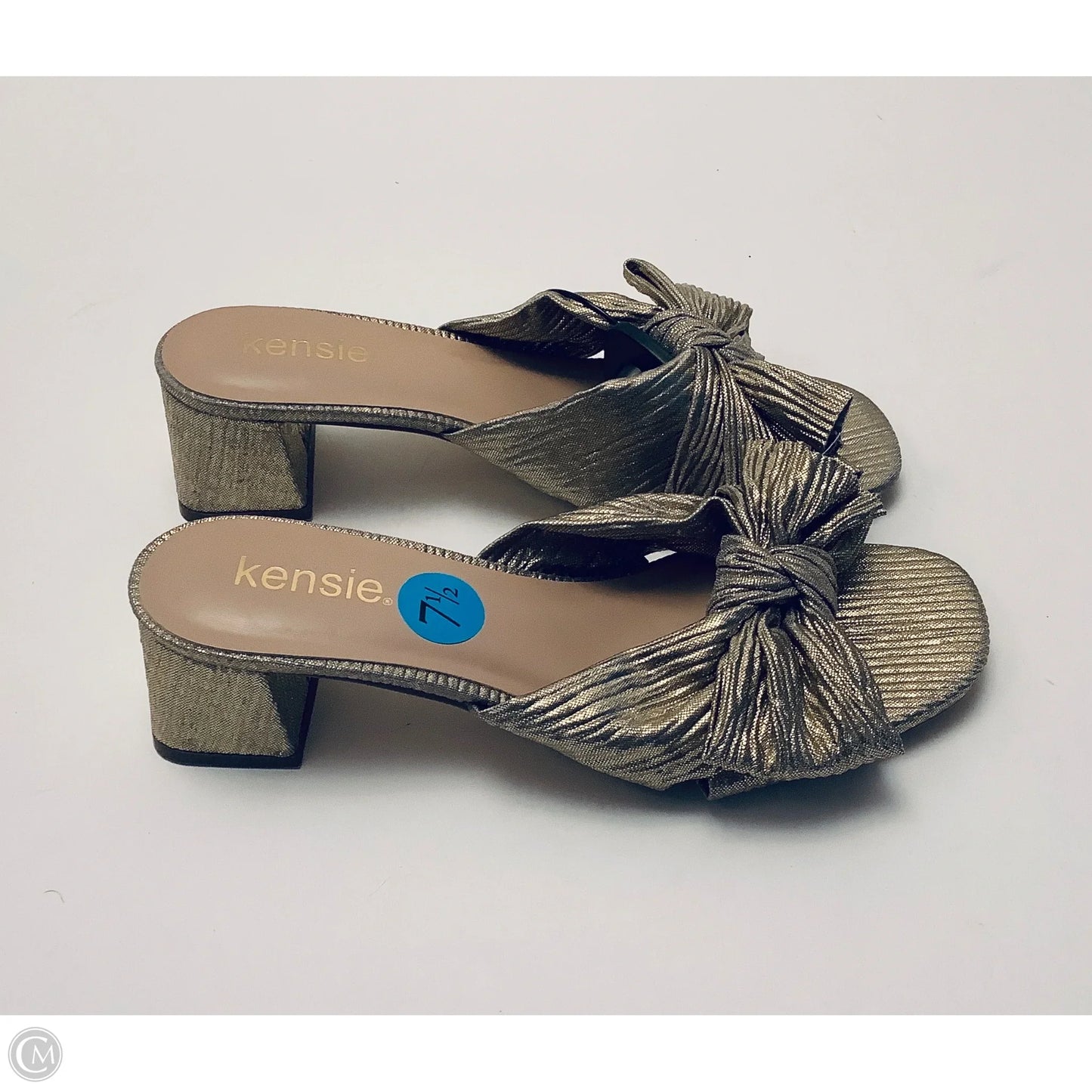 Sandals Heels Block By Kensie In Gold, Size: 7.5