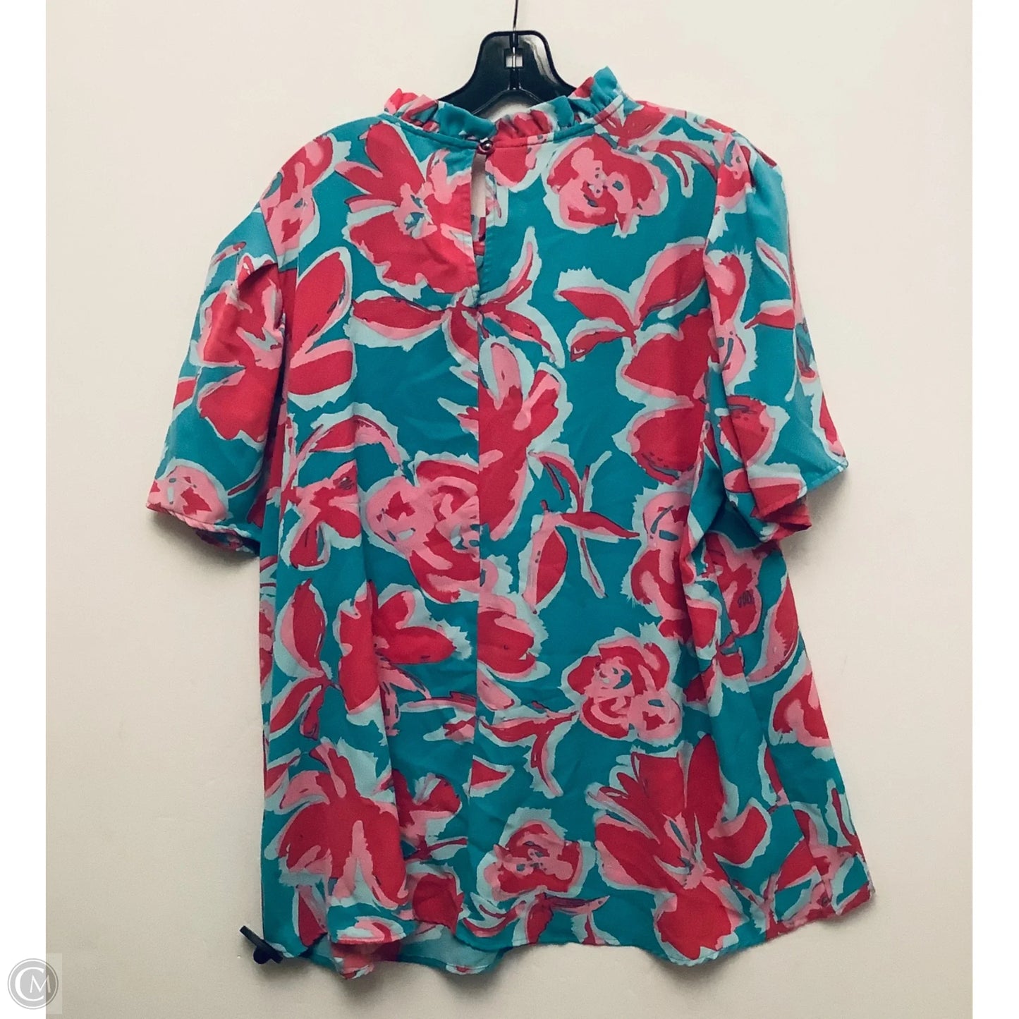 Top Short Sleeve By Haptics In Floral Print, Size: 2x