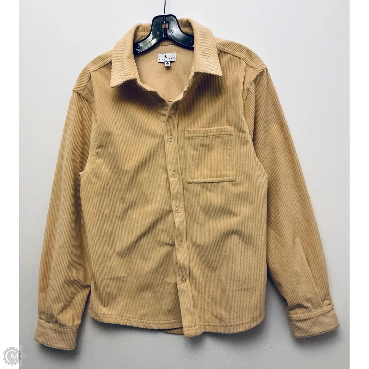 Jacket Shirt By True Craft In Tan, Size: S