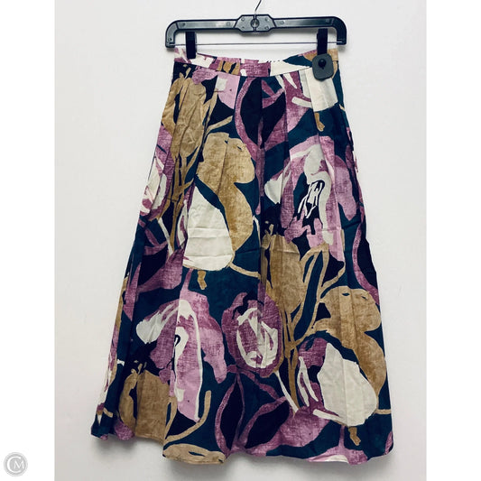 Skirt Midi By Banana Republic In Multi-colored, Size: 0