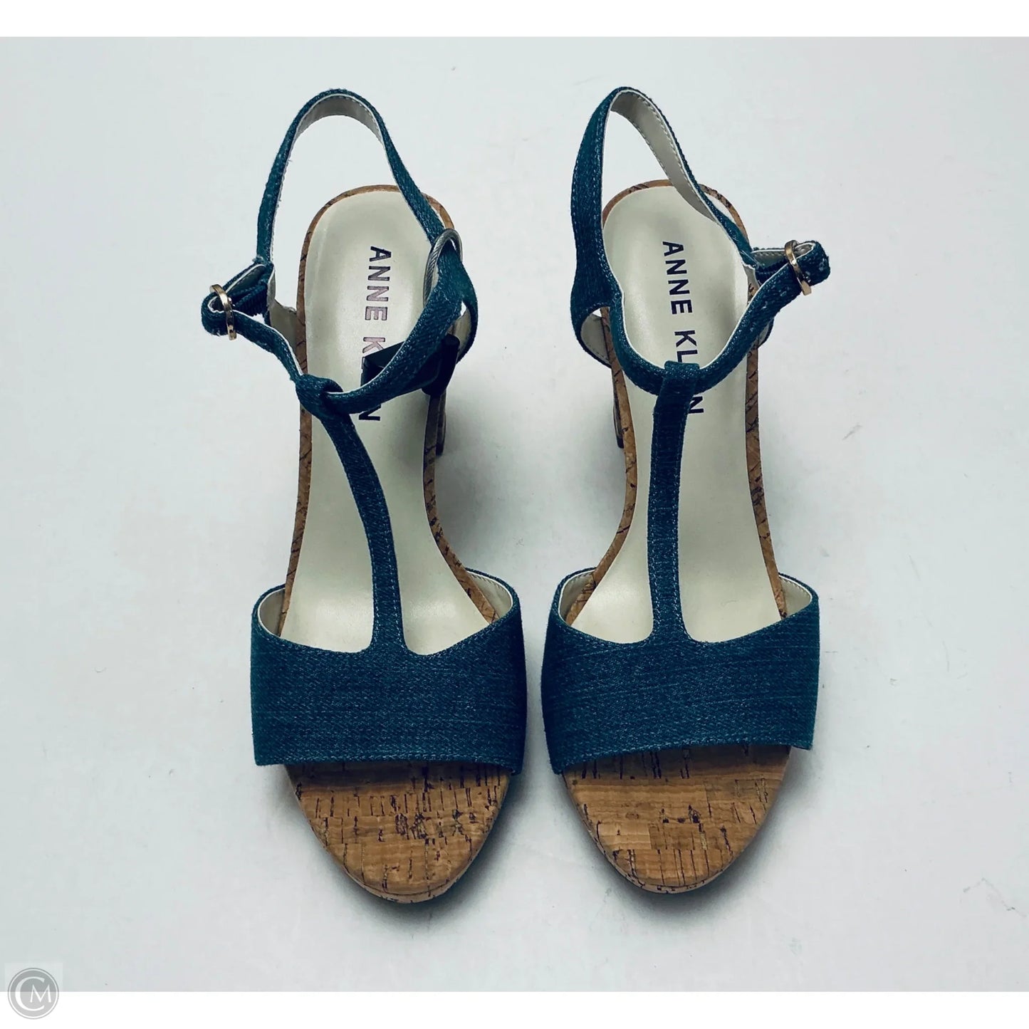 Sandals Heels Block By Anne Klein In Blue, Size: 9