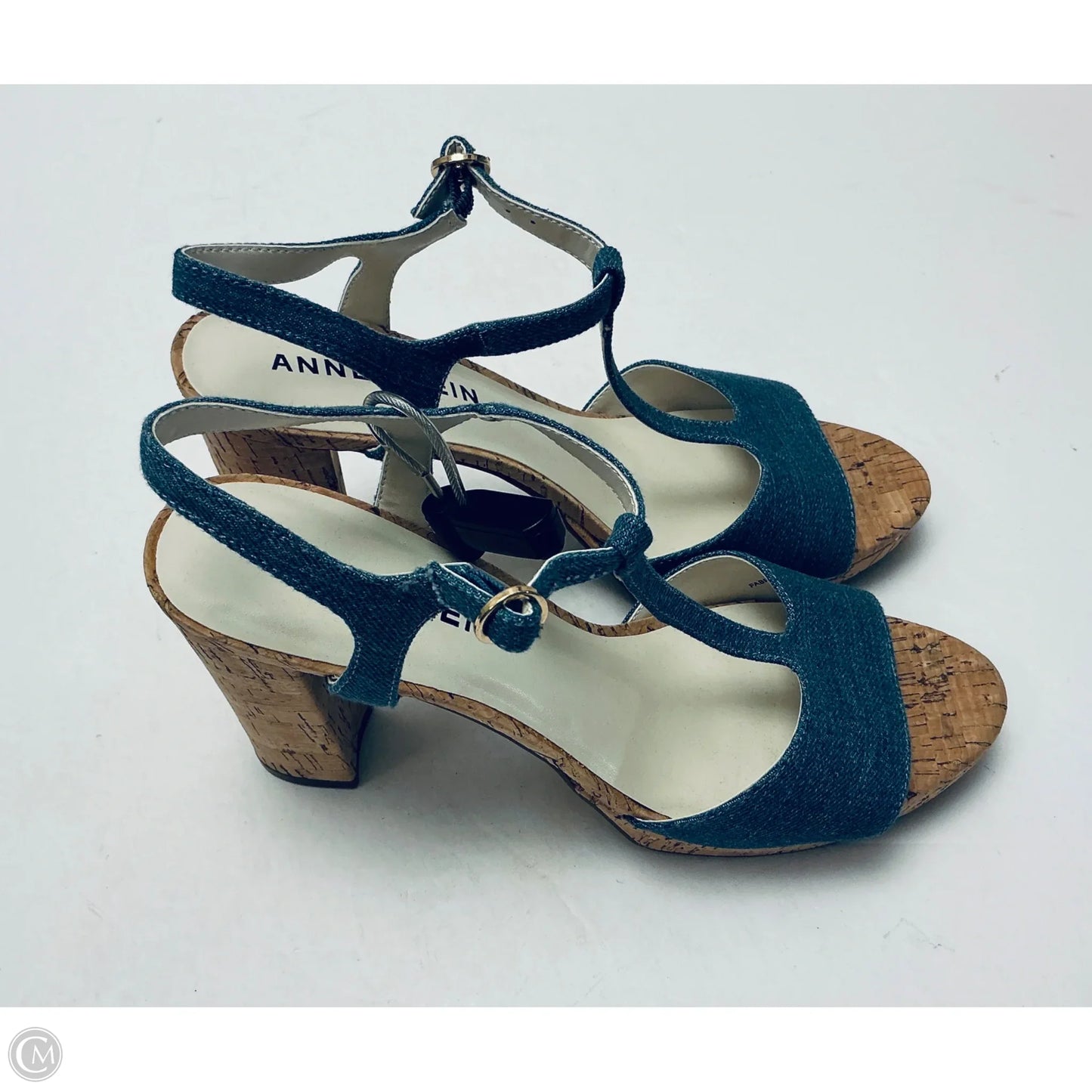 Sandals Heels Block By Anne Klein In Blue, Size: 9