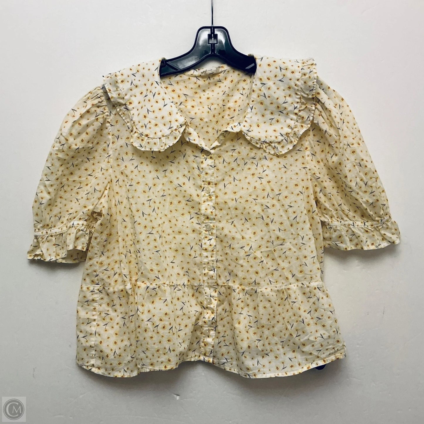 Top Short Sleeve By Ana In Yellow, Size: L