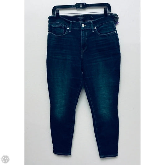 Jeans Straight By Lucky Brand In Blue Denim, Size: 14